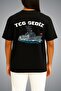 Oversize Tcg Gediz Seyir Themed Pocket and Back Printed Unisex T-Shirt - 4