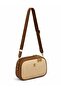 Tan Straw Women's Crossbody Multi-Compartment Shoulder Bag |   Daily Use Stylish Design - 3
