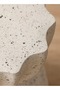 Modern Sculptural Side Table, Magnesium Oxide Accent Table, Concrete Look Bedside Table, White, 35 x 35 x 48 cm - 3