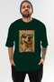 For Dog Lovers 31 Front Dog Print Green Oversize T-Shirt 100% Cotton Unisex Dog Lover Premium Design - 2