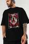 For Dog Lovers 22 Front Dog Print Black Oversize T-Shirt 100% Cotton Unisex Dog Lover Premium Design - 3