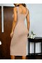 Women's Strappy Square Neck Midi Camisole Dress - 2