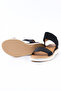 Genuine Leather Black Wedge Heel Women's Sandals - Z267493 - 6