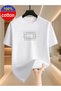Rectangular line printed premium oversize t-shirt