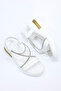 Bln 310 Sandals with Stone Band Detail and Elastic Ankle Strap - 3