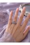 Princess Crown Purple Stone Ring - Adjustable (Silver Color) - 2