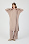 Women's Hijab Tunic Pants Comfortable 100% Cotton 2-Piece Top and Bottom Set - 4