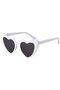 White Color Heart Bridal Wedding Glasses 15X5 cm - 4