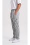 Men's Gray Color Baggy Ribbed Wide Leg Comfortable Fit Sweatpants - 6