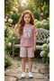 Girls' Summer T-Shirt Shorts Set Cotton Butterfly Print Casual Comfortable Two-Piece Set 2-3-4-5-6-7-8-9 Years Old