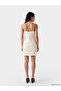 Esvab • Modern & Distinctive V-Neck Drawstring Crepe Dress with Rope Straps - 3