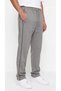 Men's Gray Color Comfortable Fit Double Piping Flat Leg Pocket Zipper Sweatpants - 7