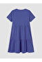 Lcwaikiki Curve Blue Plus Size V-Neck Layered Dress - 5