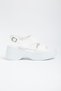 Zri̇n-571 Premium White Daily Wedge Heel Women's Sandals - 5