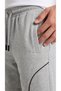 Men's Gray Color Shorts with Front Zipper Pockets, Front Piping and Back Pockets - 2