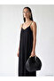 Black V-Neck Muslin Dress with Rope Straps - 7