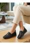 Women's Black Genuine Leather Orthopedic Soft Sole Casual Shoes - 2