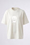 Anonymous Mask Design Back Printed Cotton White Oversize T-Shirt