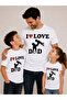 Father's Day I Love Dad Printed T-Shirt (Order 2 Pieces for a Combination)