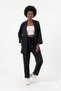 Premium Wrinkled Fabric Casual Cut Kimono Jacket Double Set - 5