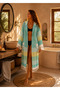 Women's Peshtemal Kimono Beach Robe – 100% Cotton Viscose - 5