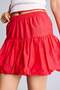Balloon Fit Normal Waist Poplin Mini Red Skirt I1333Ax26Sm - 5
