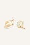 Women's Metal Twisted Earrings H9961Axns - 3