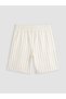 Vizyon New Season Girls' Striped Shorts with Elastic Waist - 2