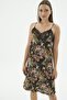 Women's Thin Strap Lace Floral Pattern Short Nightgown Relaxed Cut Home Wear C9T8N371 - 2