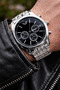 Men's Wristwatch with Luxurious Look, Silver Color, Black Dial, Sport & Classic Style, Gift Boxed
