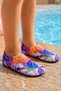 Tropical Leaves Patterned Navy Blue Non-Slip Sole Baby - Children's Sea Shoes - 4