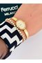 Steel Strap Minimal Case 2 Year Warranty 3 Atm Waterproof Women's Wristwatch + Bracelet Gift - 2