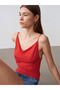 21235 Degaje Collar Strap Top-Red