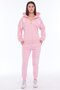 Women's Cotton Hooded Stripe Detailed Tracksuit Set Pink -8521