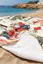 Poker Card Themed Vintage Beach Towel - Retro Gaming Concept Cream Red Microfiber Towel - 5