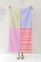 Striped Color Block Modern Beach Towel - Pastel Minimalist Summer Quick-Dry Microfiber Towel - 4