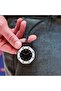 Blue Octagonal Designer Pocket Watch – Blue Dial, Fashion Pendant Hanging Watch with Leather Strap - 4