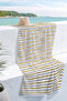 Striped Stylish Beach Towel - Minimalist Gold Gray Line Pool Sea Bath Quick Drying Beach Cover-Up
