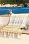 Striped Pastel Colored Beach Towel - Minimalist Yellow Blue Stripes Quick Drying Microfiber Towel - 4
