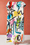 Abstract Art Modern Beach Towel Coverlet - Colorful Mediterranean Bohemian Quick-Dry Microfiber Towel Coverlet - 7