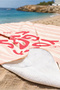 Striped Motto Written Beach Towel - Modern Pink and White Quick-Drying Towel Cover Pool Sea Bathroom - 5