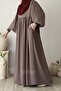 Asya Balloon Sleeve Dress Mink - 8