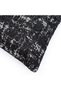 Black and White Textured Decorative Throw Pillow Cover Modern Chenille Design - 5