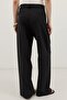 Black Wide Leg Pleated Trousers - 5