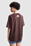 Ecko Red Madelyn Loose Boyfriend Fit Crew Neck Printed 100% Cotton Women's Brown Tshirt - 5