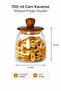 700 ml Acacia Lid Glass Jar Set of 3, Storage Jar with Wooden Lid, Coffee Sugar Cookie Nut Jar - 5