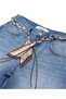Fular kemerli denim şort - 2