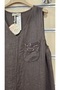 Italian Linen Dress Zero Sleeve Midi Length - 3