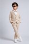 Boys' 100% Cotton Gentlemen Jacket and Bow Tie 4-Piece Special Occasion Suit Set - 3