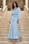 Balloon Sleeve Evening Dress A35148-Pr Baby Blue - 2